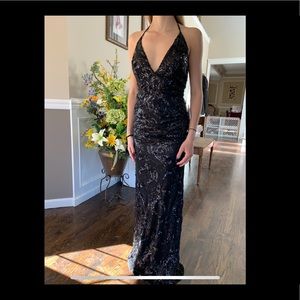 Black long prom dress